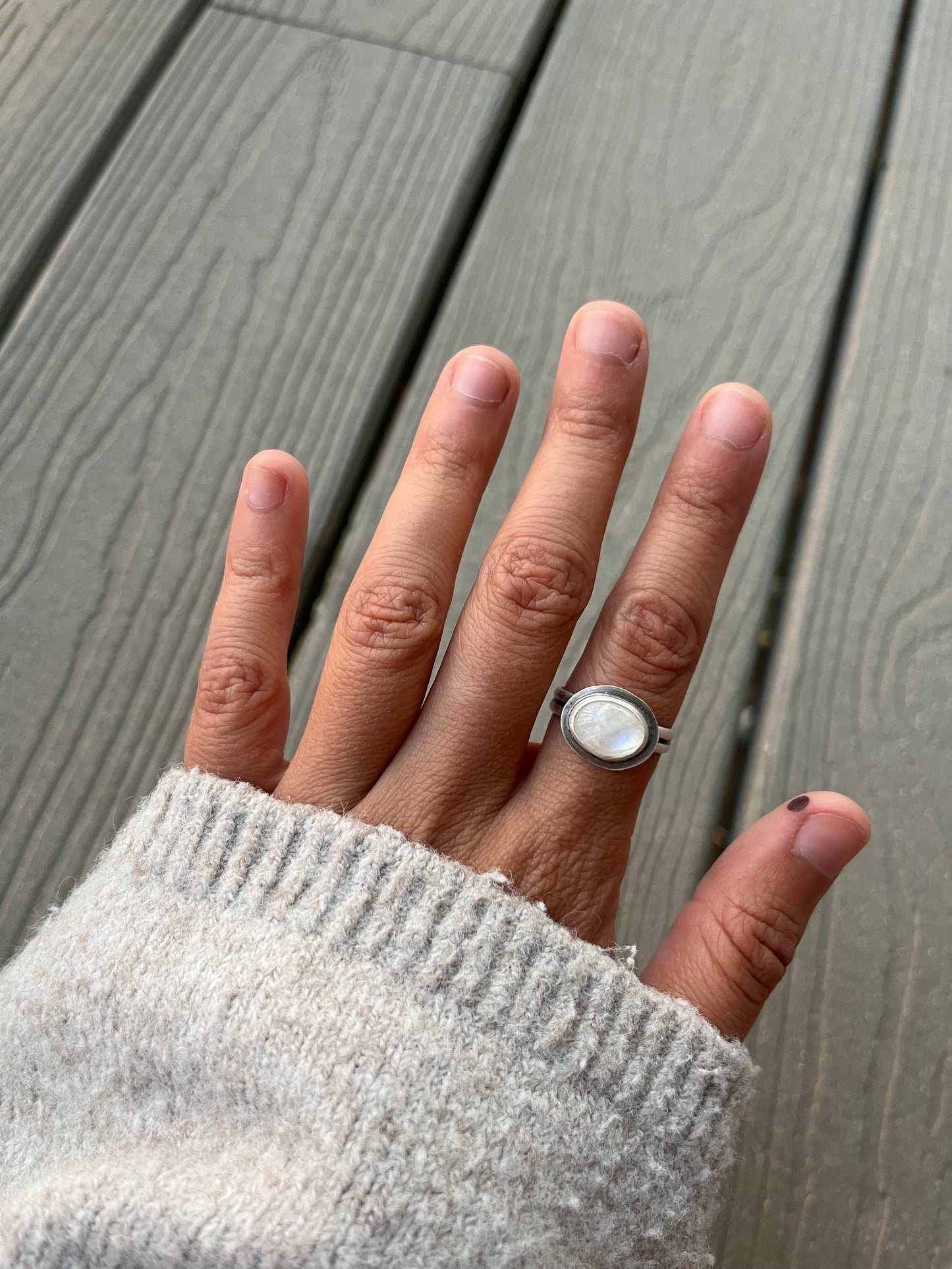 Twilight Veil Ring - Moonstone