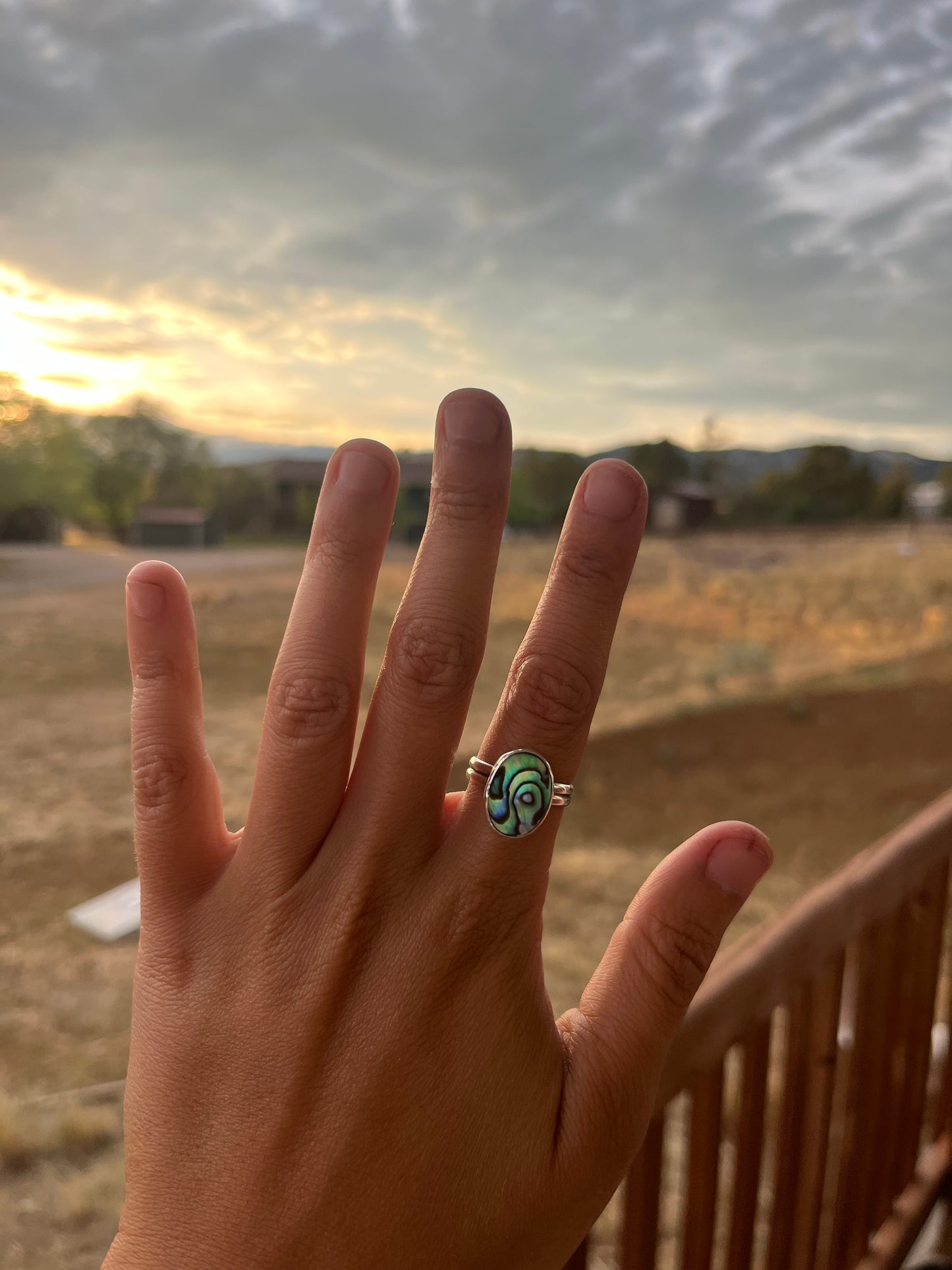 Handmade Sterling Silver Abalone Ring