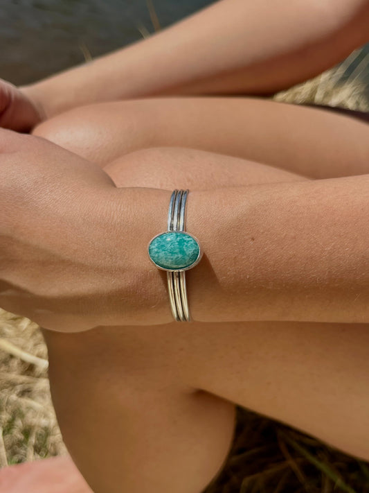 Amazonite Cuff Bracelet