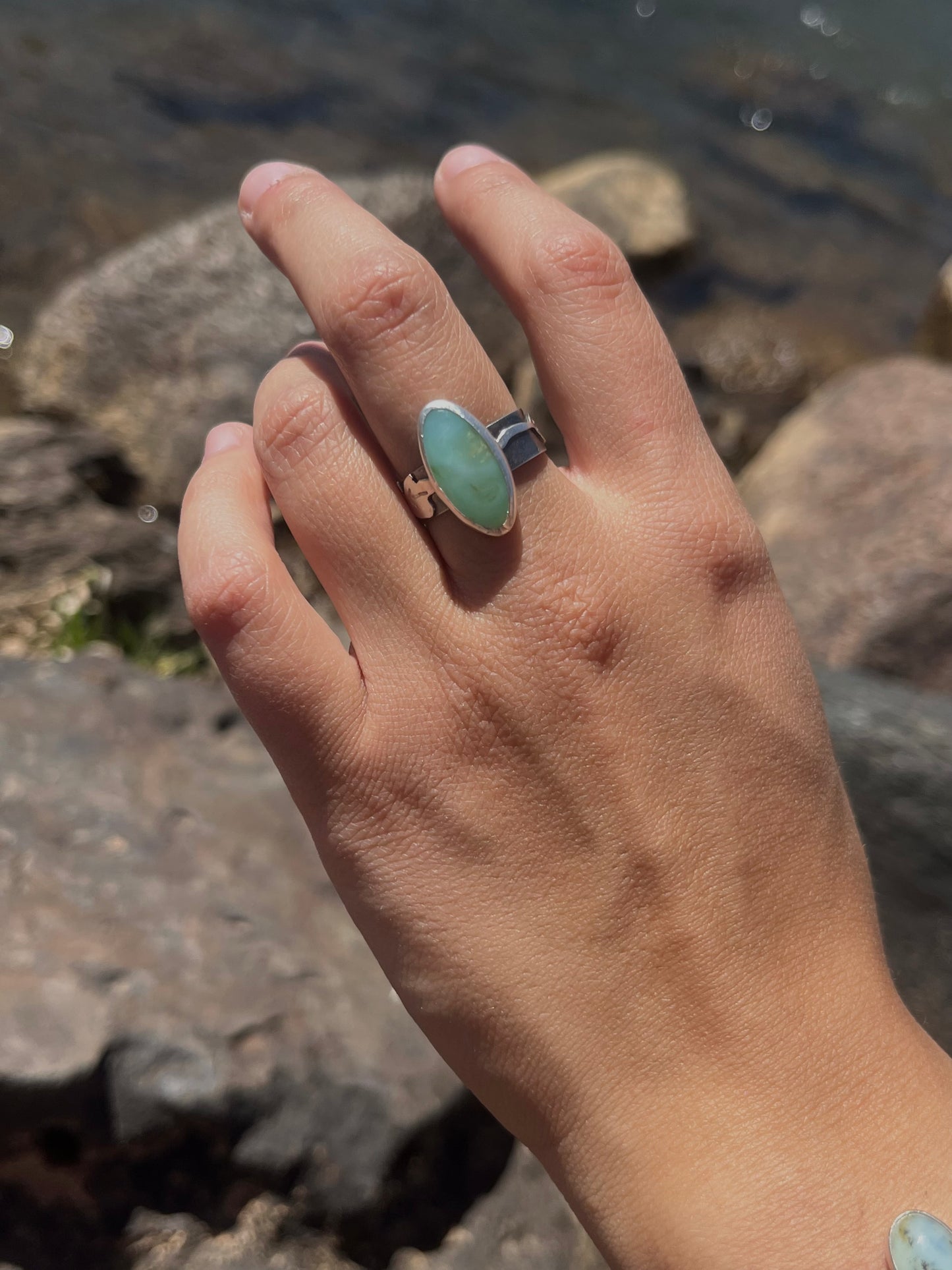Blue Opal Ring