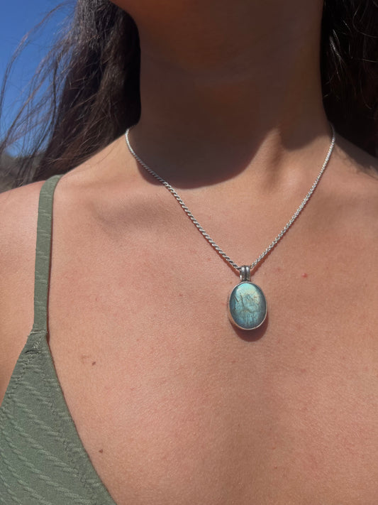 Labradorite Glow Pendant Necklace