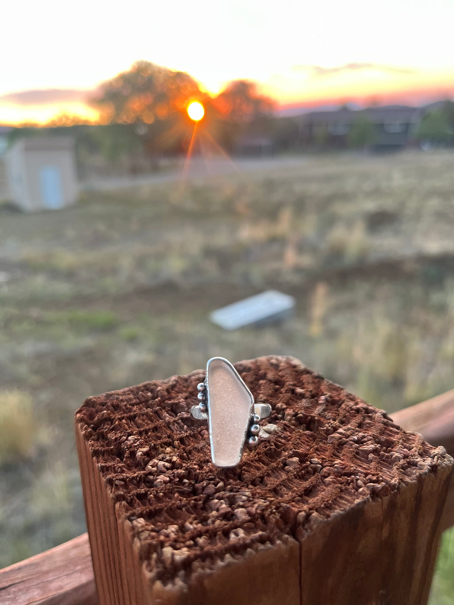 Sea glass ring