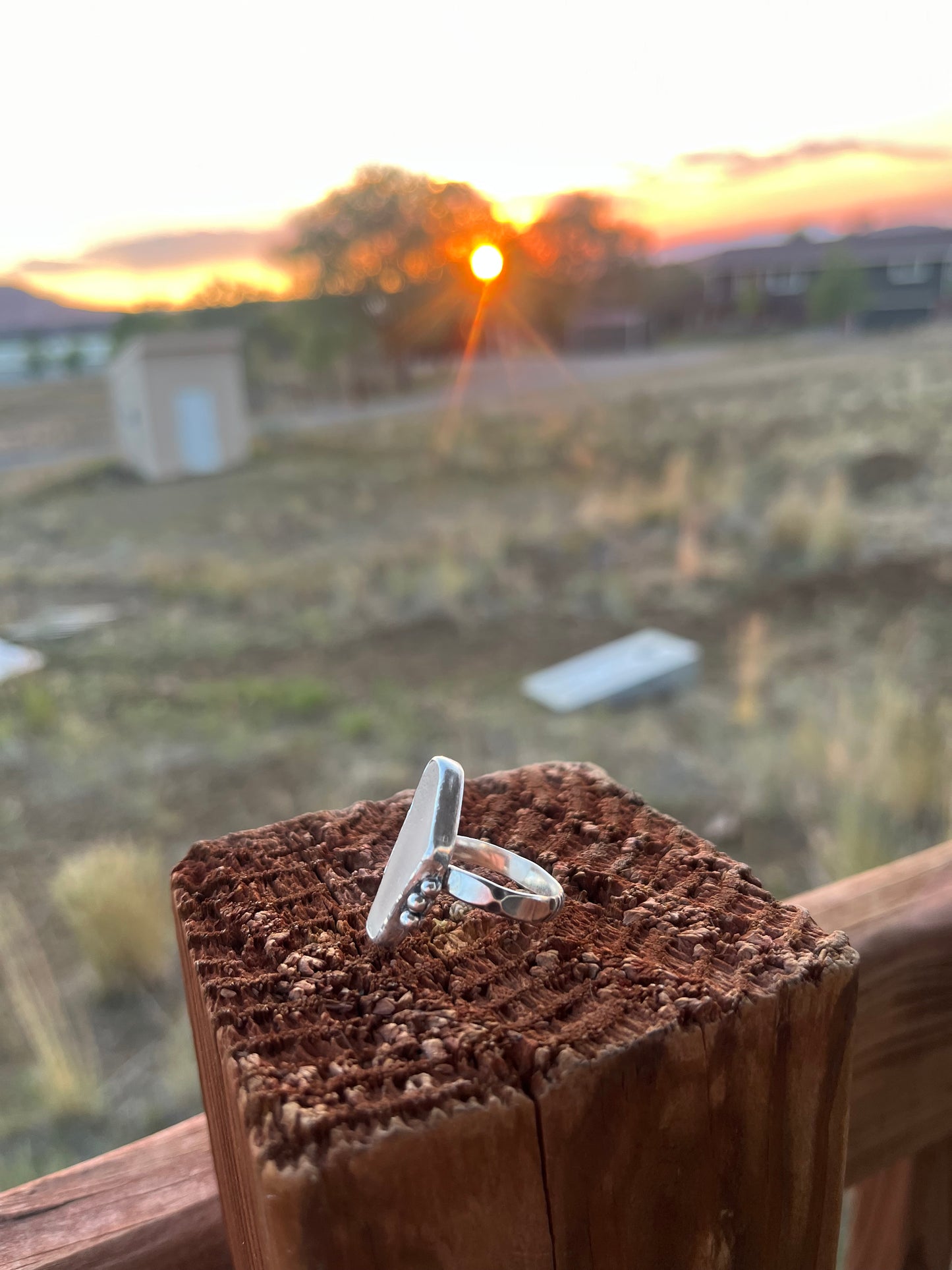 Sea glass ring