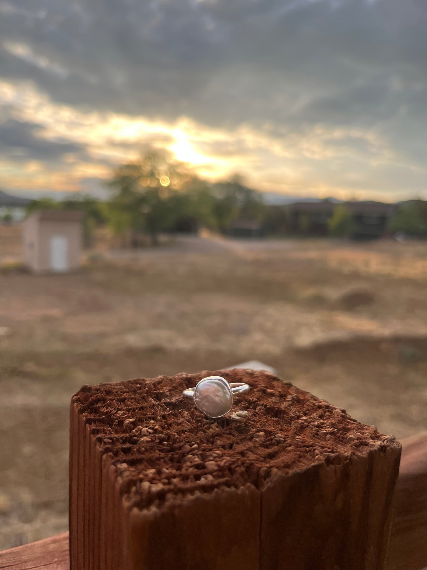 Ocean Whisper Pearl Handmade Sterling Silver Handmade Ring