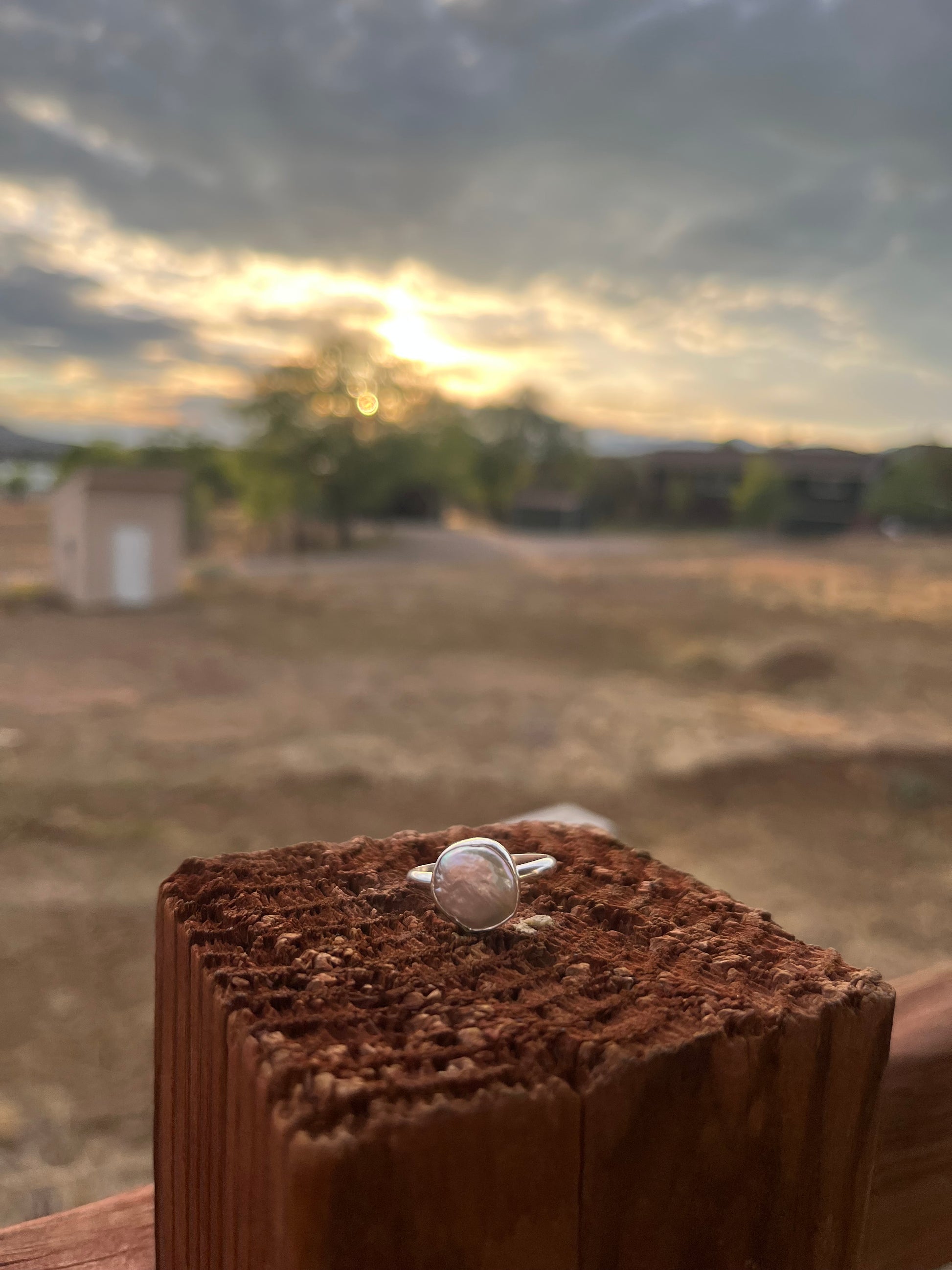 Ocean Whisper Pearl Handmade Sterling Silver Handmade Ring