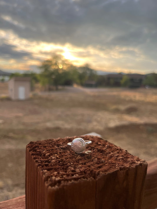 Ocean Whisper Pearl Handmade Sterling Silver Handmade Ring