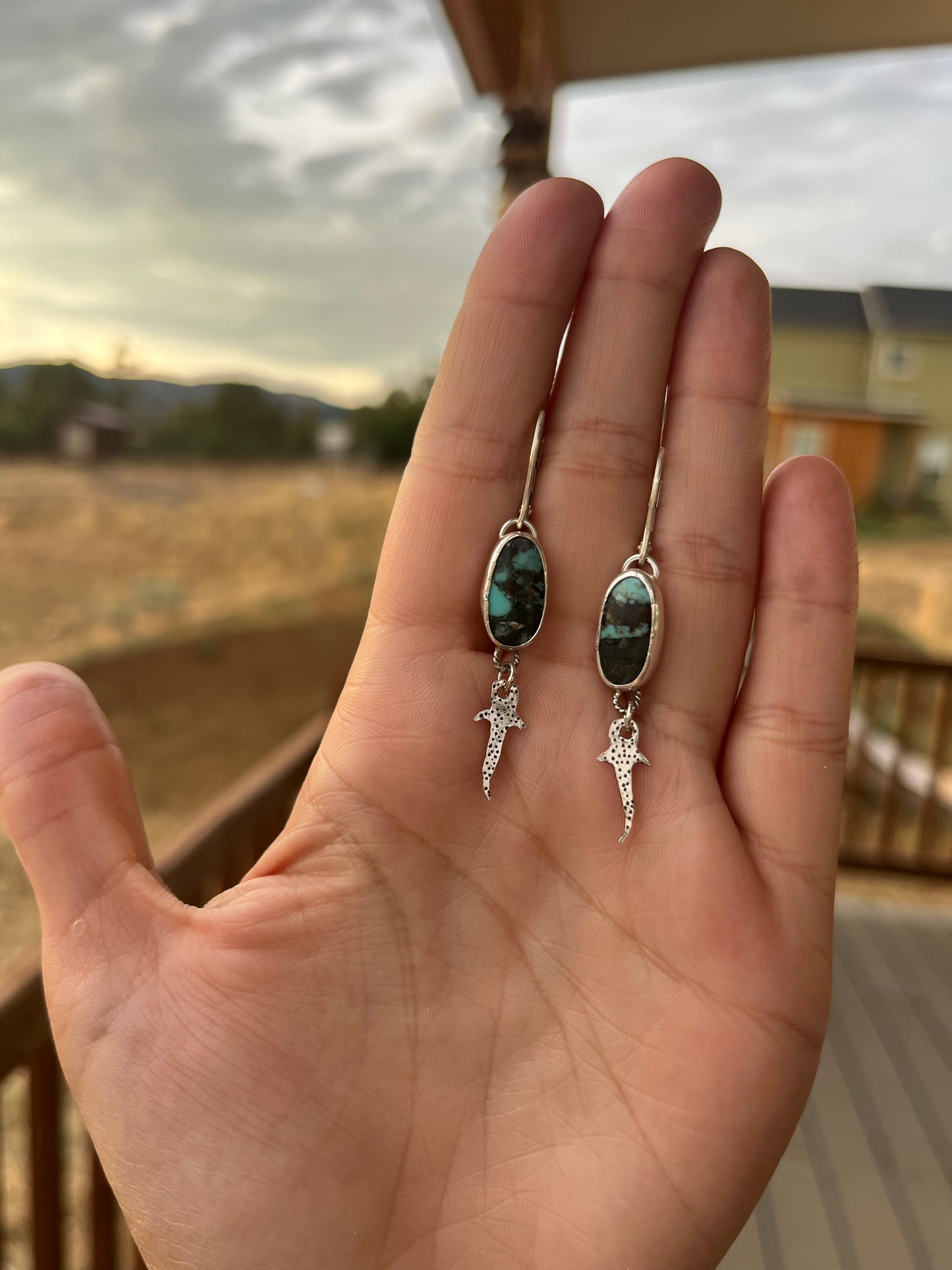 Echo of the Deep - Whale Shark Turquoise Earrings