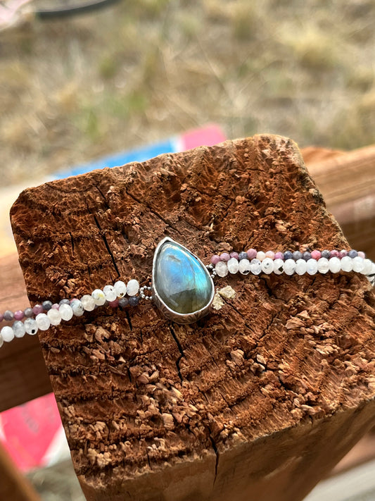 Silent Current labradorite beaded handmade bracelet