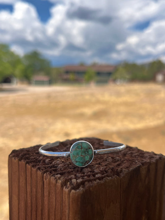 Denali Variscite Cuff - Handmade Sterling Silver Adjustable Cuff