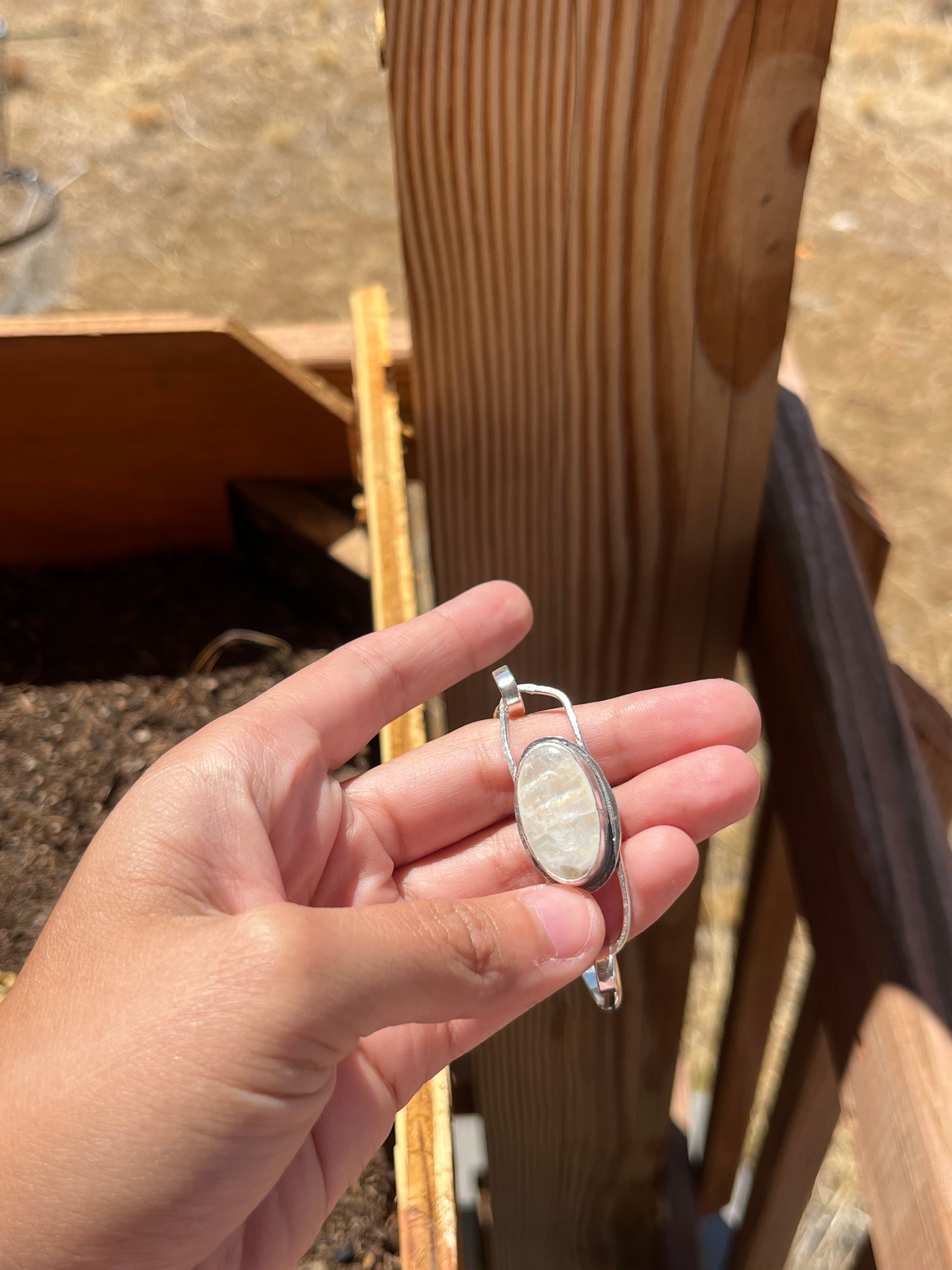 Moonstone Cuff Sterling Silver