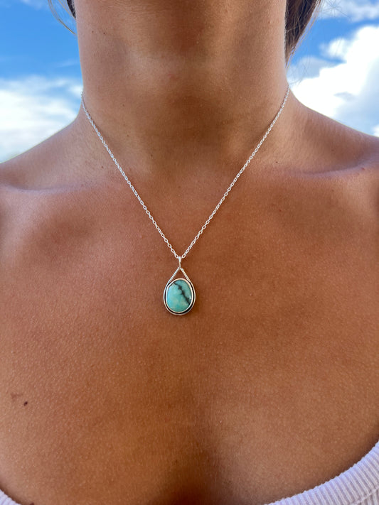 Handmade Sterling Silver Variscite Necklace