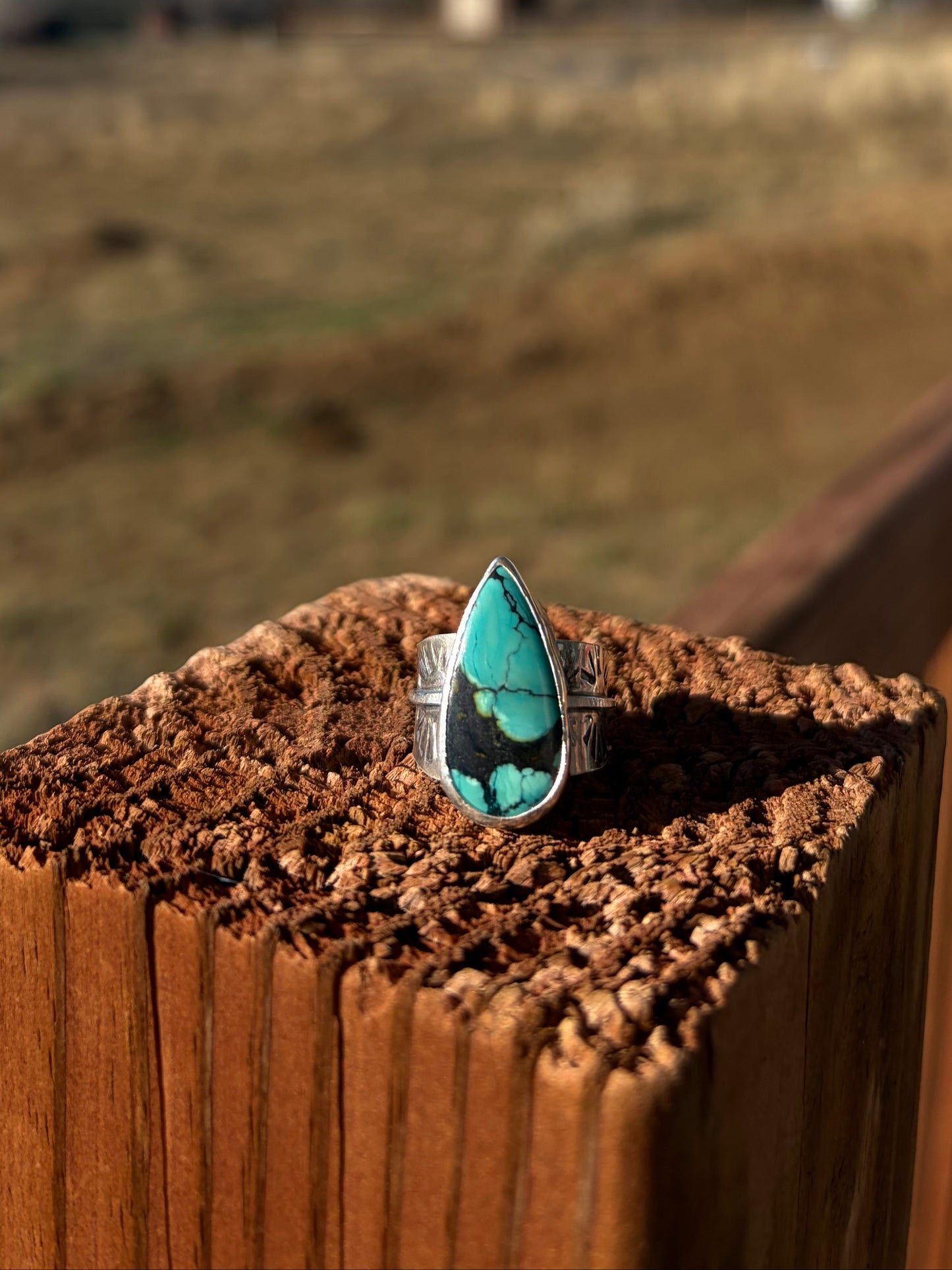 Sterling Silver Turquoise Sun Ring