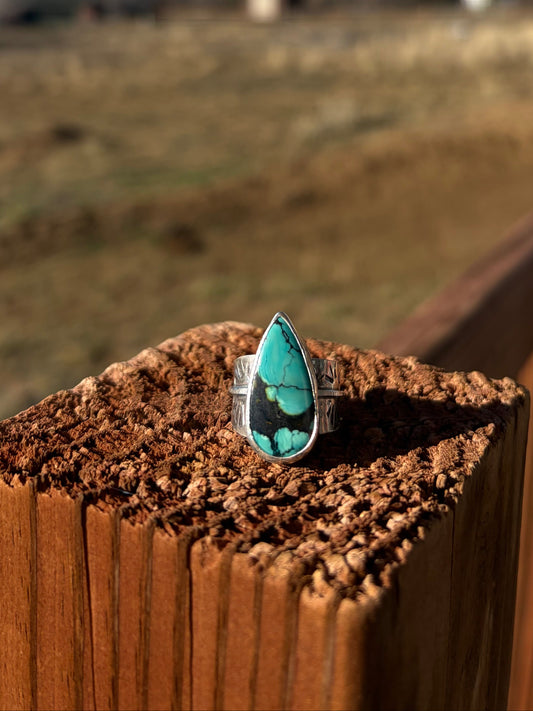Sterling Silver Turquoise Sun Ring