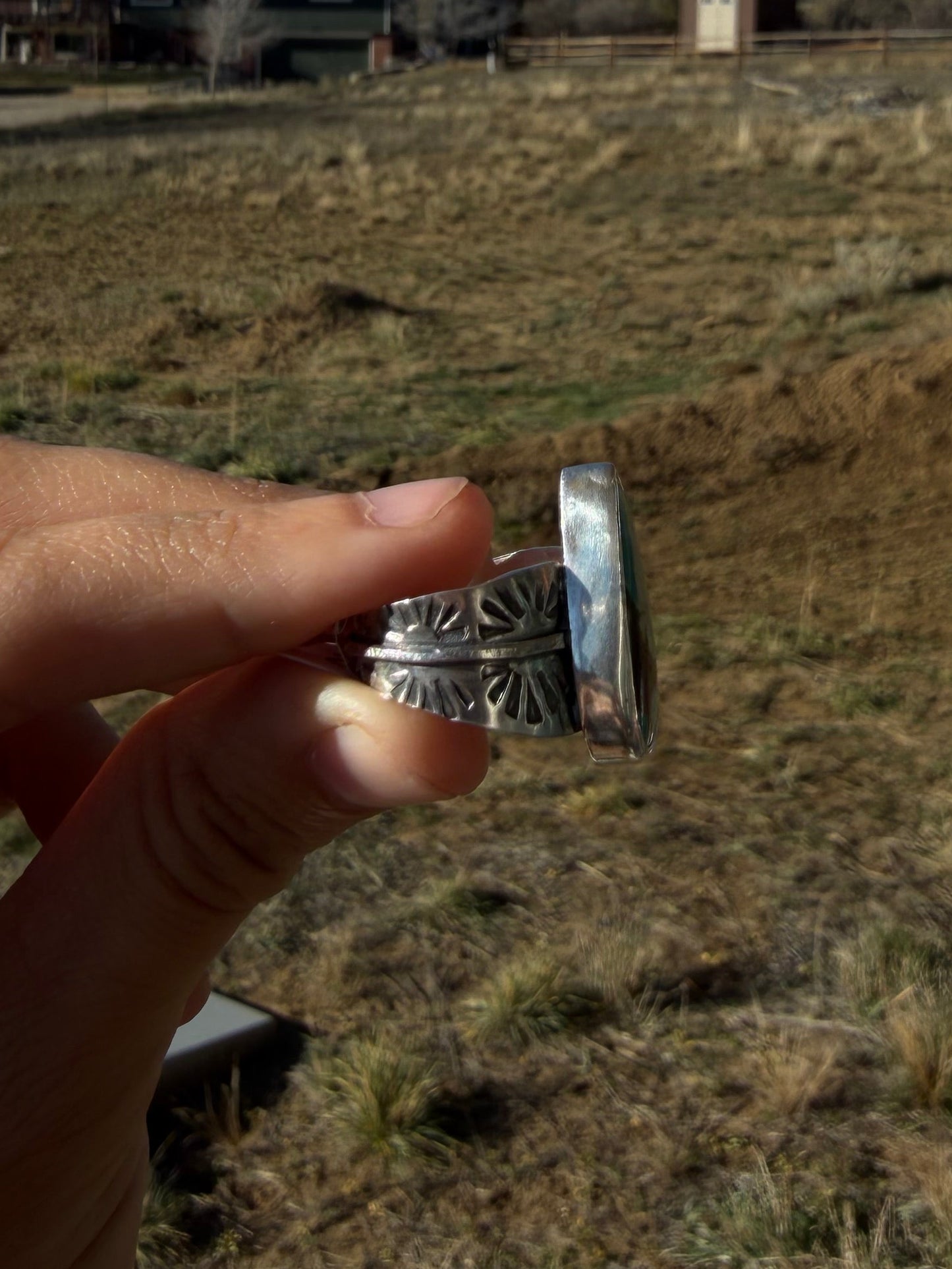Sterling Silver Turquoise Sun Ring