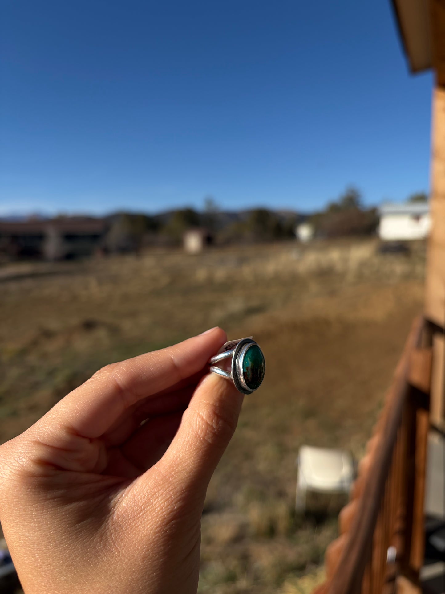 Sterling Silver Turquoise Oval Ring
