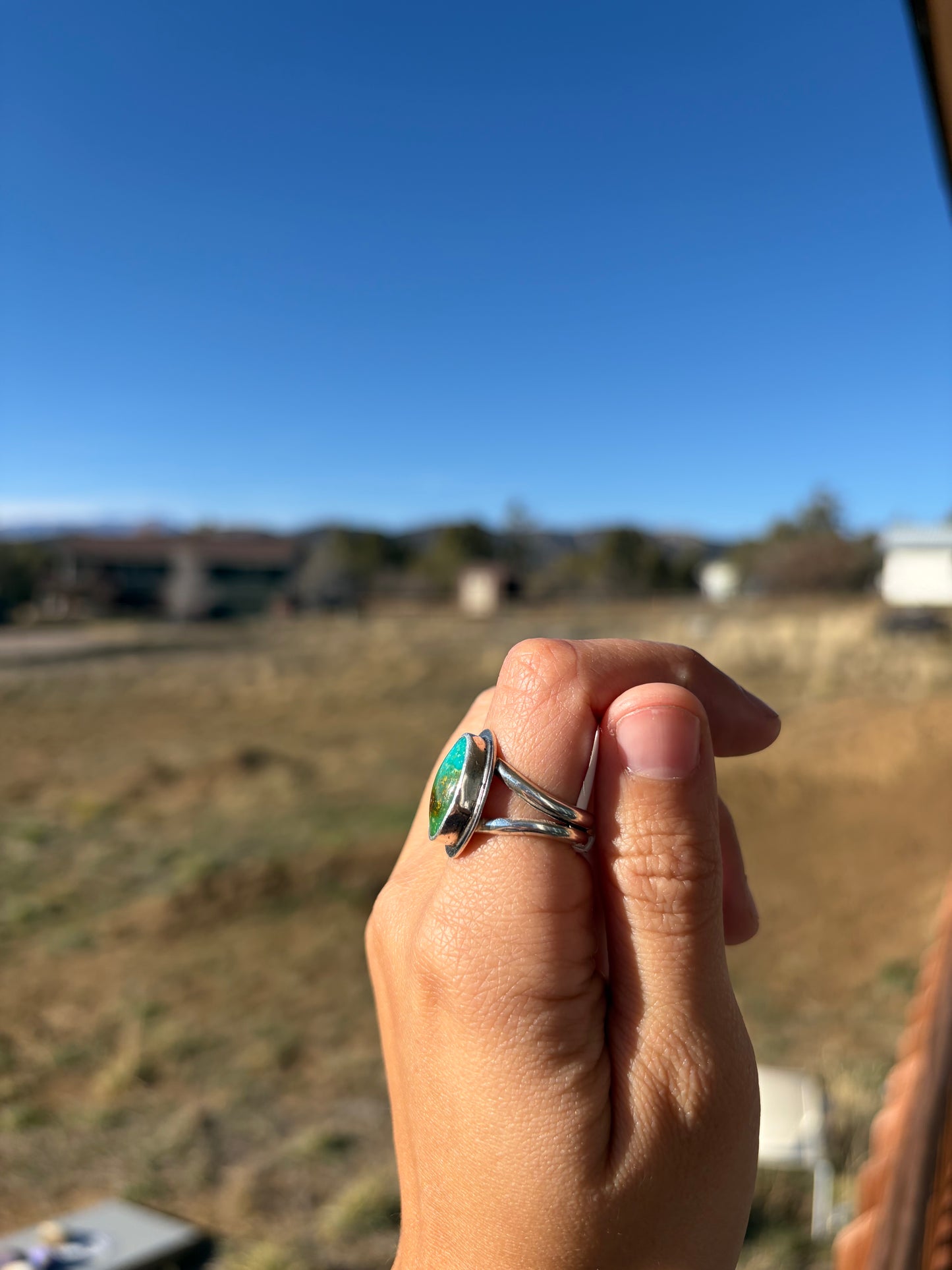 Sterling Silver Turquoise Oval Ring