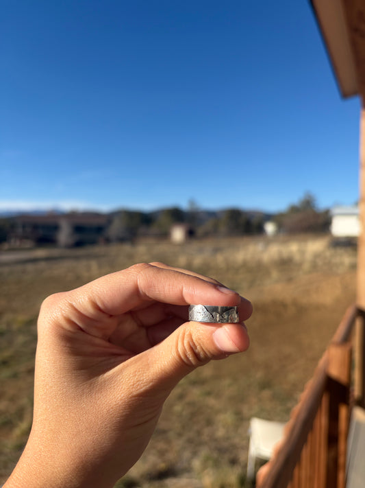 Sterling Silver Mountain Band