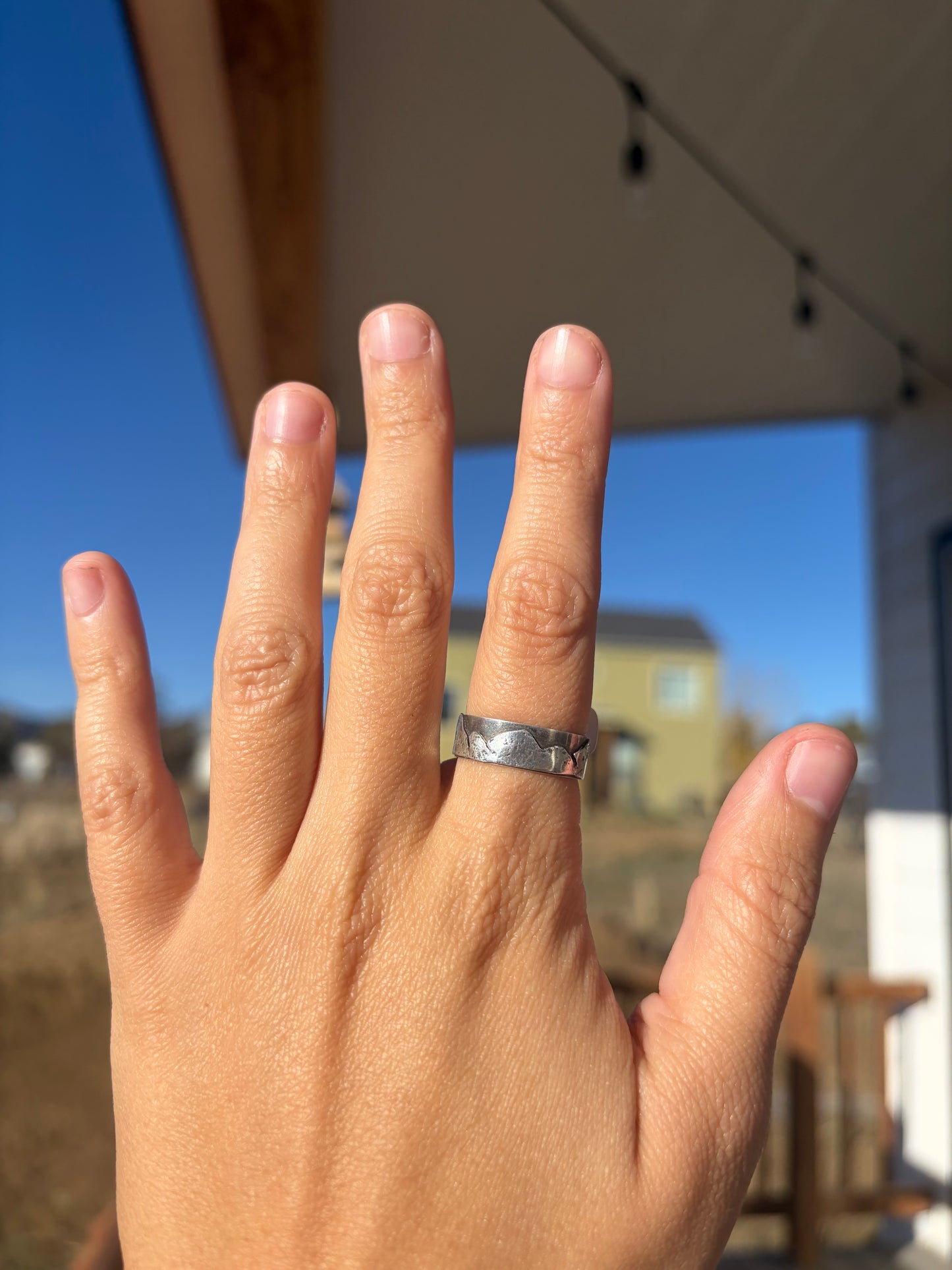 Sterling Silver Mountain Band