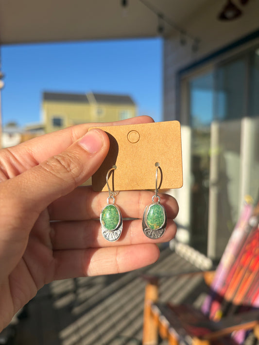 Sterling Silver Turquoise Sun Earrings